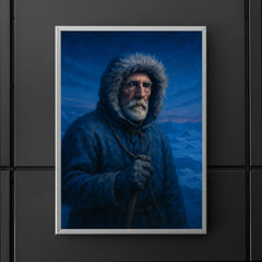 Roald Amundsen in polar blue twilight poster 5