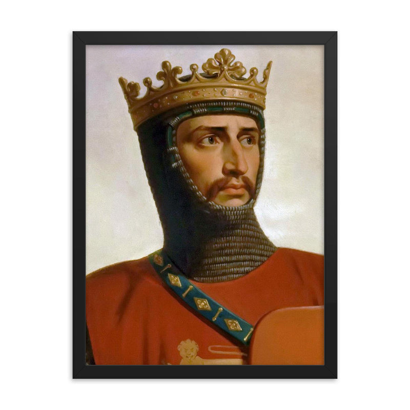 Robert Curthose framed print on a plain backdrop in size 18