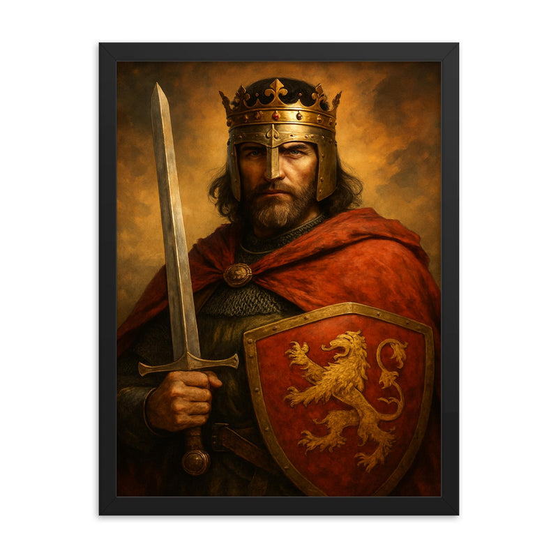 Robert Curthose framed print on a plain backdrop in size 18