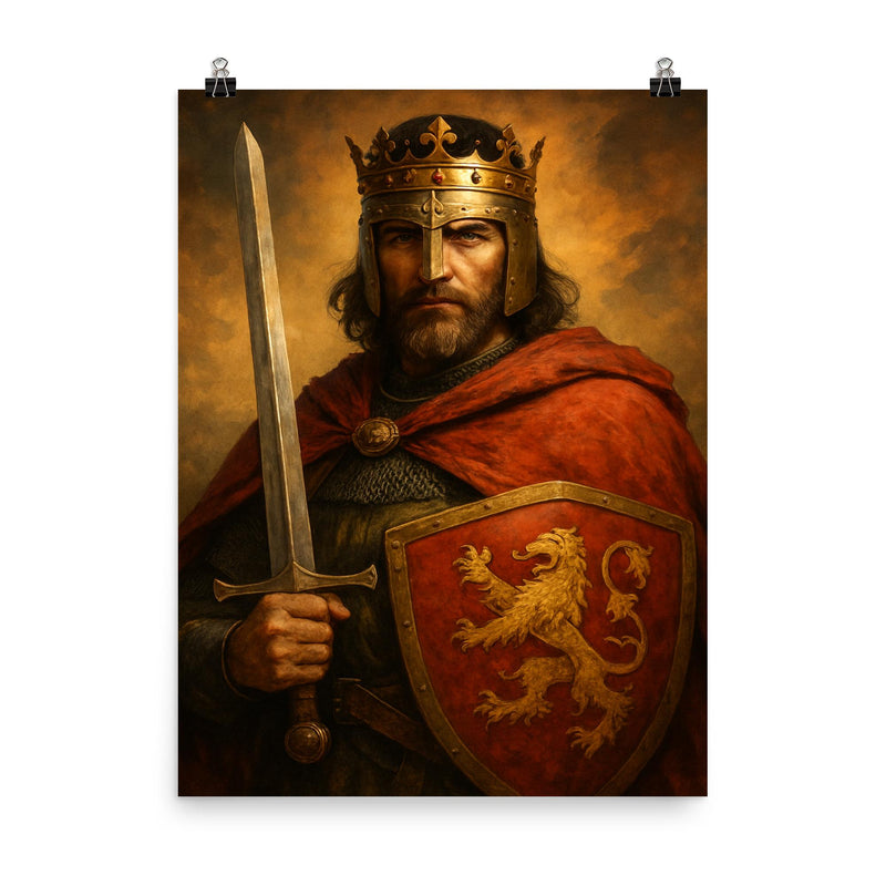 Robert Curthose poster on a plain backdrop in size 8