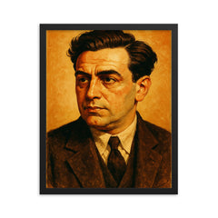 Robert Desnos framed print on a plain backdrop in size 16"x20".