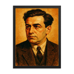 Robert Desnos framed print on a plain backdrop in size 18"x24".