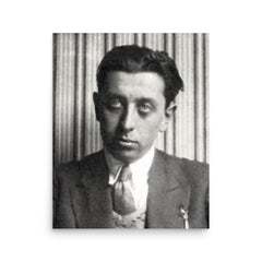 Robert Desnos poster on a plain backdrop in size 16"x20".