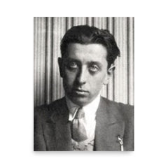 Robert Desnos poster on a plain backdrop in size 18"x24".