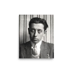 Robert Desnos poster on a plain backdrop in size 8"x10".