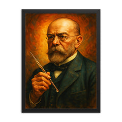 Robert Koch framed print on a plain backdrop in size 18"x24".