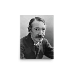 Robert Louis Stevenson poster on a plain backdrop in size 12"x16".