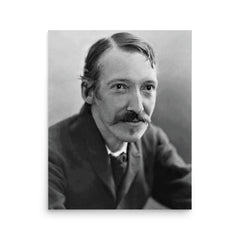 Robert Louis Stevenson poster on a plain backdrop in size 16"x20".