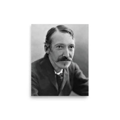 Robert Louis Stevenson poster on a plain backdrop in size 8"x10".