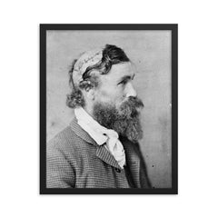 Robert McGee Scalped by Sioux Indians, 1890 framed print on a plain backdrop in size 16"x20".