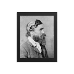Robert McGee Scalped by Sioux Indians, 1890 framed print on a plain backdrop in size 8"x10".