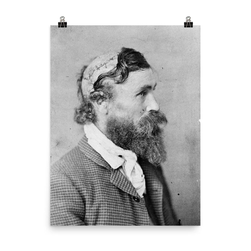 Robert McGee Scalped by Sioux Indians, 1890 poster on a plain backdrop in size 8