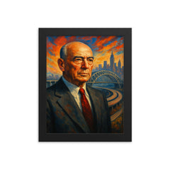 Robert Moses framed print on a plain backdrop in size 8"x10".