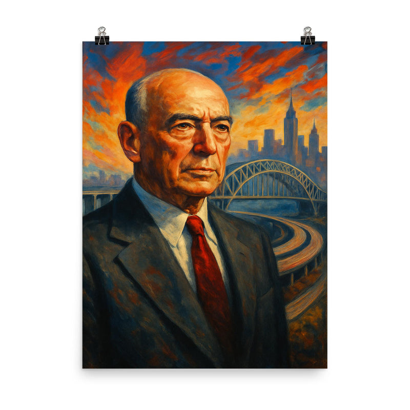 Robert Moses poster on a plain backdrop in size 8