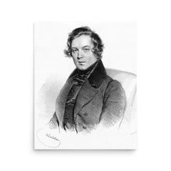 Robert Schumann poster on a plain backdrop in size 16"x20".