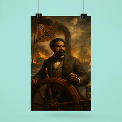 Robert Smalls commandeering the Confederate ship poster 6