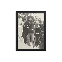 Robert T. Lincoln at the Dedication of the Lincoln Memorial, May 1922 framed print on a plain backdrop in size 12"x16".