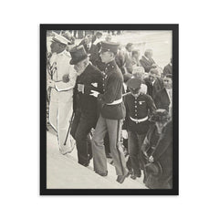 Robert T. Lincoln at the Dedication of the Lincoln Memorial, May 1922 framed print on a plain backdrop in size 16"x20".