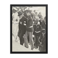 Robert T. Lincoln at the Dedication of the Lincoln Memorial, May 1922 framed print on a plain backdrop in size 18"x24".