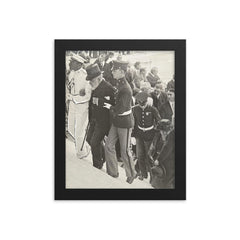 Robert T. Lincoln at the Dedication of the Lincoln Memorial, May 1922 framed print on a plain backdrop in size 8"x10".