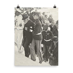 Robert T. Lincoln at the Dedication of the Lincoln Memorial, May 1922 poster on a plain backdrop in size 8"x10".