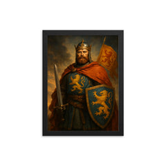 Robert the Bruce framed print on a plain backdrop in size 12"x16".