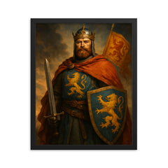 Robert the Bruce framed print on a plain backdrop in size 16"x20".