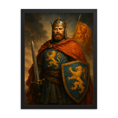 Robert the Bruce framed print on a plain backdrop in size 18"x24".