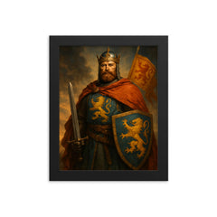 Robert the Bruce framed print on a plain backdrop in size 8"x10".