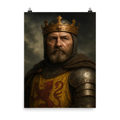 Robert the Bruce portrait poster on a plain backdrop in size 8"x10".