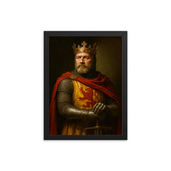 Robert the Bruce regal framed print on a plain backdrop in size 12"x16".