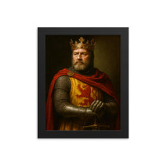 Robert the Bruce regal framed print on a plain backdrop in size 8"x10".
