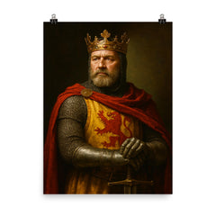 Robert the Bruce regal poster on a plain backdrop in size 8"x10".