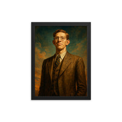Robert Wadlow framed print on a plain backdrop in size 12"x16".