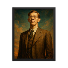 Robert Wadlow framed print on a plain backdrop in size 16"x20".