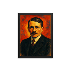 Robert Walser framed print on a plain backdrop in size 12"x16".