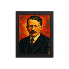 Robert Walser framed print on a plain backdrop in size 8"x10".