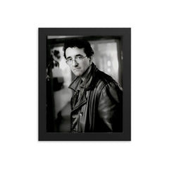 Roberto Bolano framed print on a plain backdrop in size 8"x10".