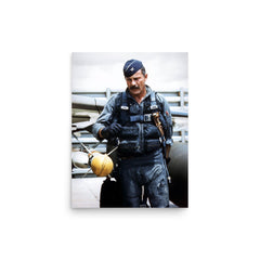 Robin Olds poster on a plain backdrop in size 12"x16".