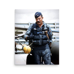 Robin Olds poster on a plain backdrop in size 16"x20".