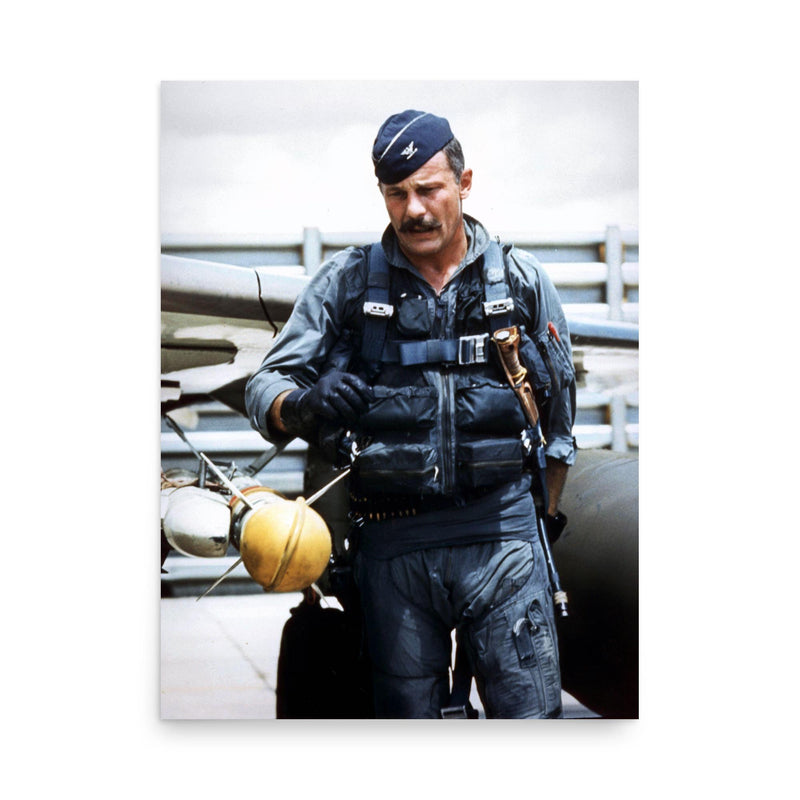 Robin Olds poster on a plain backdrop in size 18
