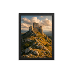 Rocca Calascio Abruzzo Italy framed print on a plain backdrop in size 12"x16".