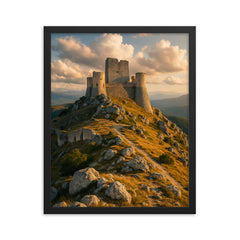 Rocca Calascio Abruzzo Italy framed print on a plain backdrop in size 16"x20".
