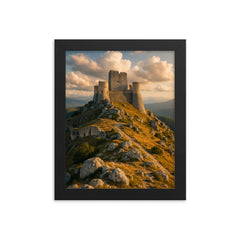 Rocca Calascio Abruzzo Italy framed print on a plain backdrop in size 8"x10".
