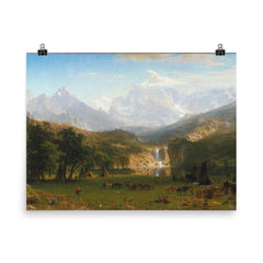 Rocky Mountains by Albert Bierstadt poster on a plain backdrop in size 8"x10".