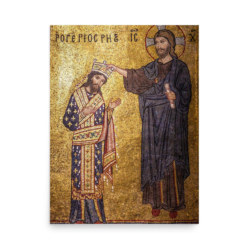 Roger II of Sicily poster on a plain backdrop in size 18