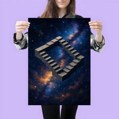 Roger Penrose impossible staircase cosmos poster 3