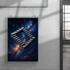 Roger Penrose impossible staircase cosmos poster 4
