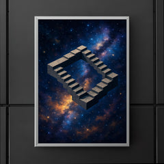 Roger Penrose impossible staircase cosmos poster 5