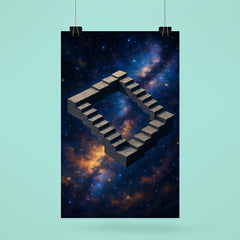 Roger Penrose impossible staircase cosmos poster 6